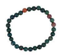 Generic Taddart Minerals - 6 mm Kugel Armband aus natürlichen Edelsteinen auf elastischem Nylonfaden aufgezogen - handgefertigt (Heliotrop)