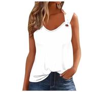 Generic Tank Top Damen Elegant Blusetops Ärmellose Lässig Sommer Kurz Frauen Trägertop Damentop Croptops Bedruckte Neckholder Tops mit Rundhalsausschnitt Westen Damen Oberteile