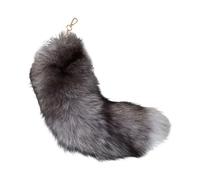 Generic Therian Tail Fuchsschwanz Anhänger 40cm Extra Groß Fuchs Schlüsselanhänger Tasche Zusätze Auto Schlüsselketten Anhänger Weich Flaumig Fox Tail Handtasche Dekoration
