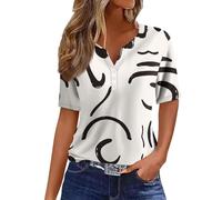 Generic Tshirt Damen Baumwolle,T-Shirt Damen Sommer Kurzarm Mode Motiv Sommershirt Casual Rundhals Damenbluse Hemd Bluse O-Ausschnitt Kurzen Ärmel Oberteil Tops Pullover