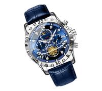 Generico Armbanduhren, Uhren für Herren, elegante Automatikuhren für Männer - multifunktionale Mode-Accessoires, wasserdichter persönlicher Timer zum Tragen, blau, riferimento alla descrizione