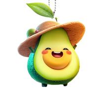 Genérico Avocado-Schlüsselanhänger - Avocado-Anhänger | 2D-Acryl-Spielzeug, erhältlich mit Cartoon-Ausdrücken, niedliche Spielzeugdekoration für den Geburtstag des Baums, Stil 2, Consulte la