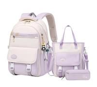 Generico Backpack Set, School Knapsack, Lightweight Spacious Interior 3 in 1 Functional Design with Pencil Case, Tote Bag for Travel, Students, Daily Commute, Preschool, Camping and Outdoor Trips