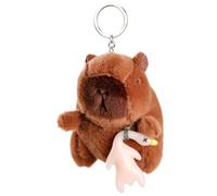 Genérico Capibara Plüsch-Schlüsselanhänger - Capibara-Schlüsselanhänger aus Plüsch - lustige Dekoration für Rucksäcke Mädchen Geschenk Schule Valentinstag Ostern Weihnachten, Bratente, wechselt die