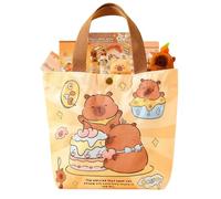 Generico Capybara Stationery Set - Cute Stationery Set | 8 Pieces Pencils with Canvas Bag | Pencil Sharpener with Plush Toy | Capybara Pens for Kids Student Classroom Study Easter Christmas Party