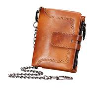 Generico Cowhide Wallet Men, Men Vintage Wallet, Leather Card Wallet, Vintage Wallet Men, Buckle Wallet Men, Real Cowhide Wallet, Chain Wallet Men, Vintage Men Wallet, Leather Wallet for Cards, gelb,