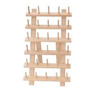Generico Drahtregal aus Holz - Garnhalter für 10,64 Zoll Spule, für Stick-Organizer mit 30 Spulen, für Stickerei aus Holz | Nähorganizer aus PE