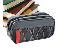 Generico Federstifte Große Kapazität | 8,46 Zoll Pencilsetui | Oxford-Stoff-Schreibwarentasche | Geräumiger und robuster Doppel-Gayer Cipper für Schüler der Schule, , Beziehen Sie sich auf die