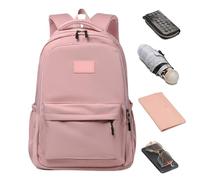 Generico Für die Schule - für Regenmäntel, Oxford-Stoff, große Kapazität, Unisex-Laptop-Einkäufe für Teenager-Mädchen, Reisen für Studenten Universita, Pink, riferimento alla descrizione
