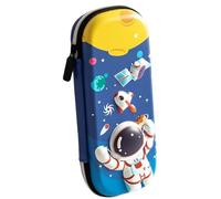 Generico Girls Pencil Case-3D Astronaut Cat Large Capacity 3-Layer Pen Pouch, Cute Animal Hard Shell Stationery Organizer For Kids & Students, Impact-Resistant Marker & Ruler Bag For School, blau