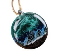 Genérico Halskette für Damen für den Alltag - Halskette mit Borealis-Opal-Anhänger, Anhänger aus Harz für Damen, Sternenhimmel-Halskette für den Tag