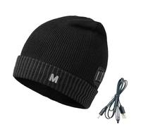 Generico Heated Beanie - 20-24 Zoll, Fleece Hat, Comfortable | Washable Cap Headwear, Ear Hat for Adults Women And Men, Running, Cycling, Motorcycle, Hiking, Unisex, Indoor Outdoor, schwarz edge, 4XL