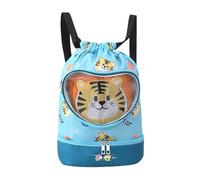 Generico Kids Pool Bag, Waterproof Cartoon Swim Backpack, 14.17x11.81 Inches Lightweight Drawstring, Dry Wet Separation, Quick-Dry Material, Multicolor Option, for School, Gym, Travel Beach, Tiger