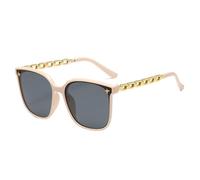 Genérico Klassische Retro-Sonnenbrille für Damen, Vintage-Mode, 14 cm, UV-Schutzbrille für Mädchen, Driving, Festival, Angeln, , Outdoor-Aktivitäten und jeden Tag, Pinker Rahmen, schwarz-graue