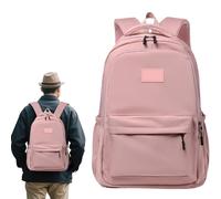 Genérico Lässiger Tagesrucksack, Mehrzweck-Schulrucksack, wasserdicht, große Kapazität, für Laptop, Gepäck, Arbeit, Frauen, Teenager, Kinder, Rosa, Consulte la descripción, Siehe Beschreibung