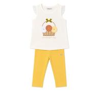 Generico Mayoral Set für Mädchen, Sommer, 3-9 Jahre, 2-teiliges Set mit T-Shirt aus elastischer Baumwolle und passenden Leggings, lässiges Outfit für Mädchen, Frühling und Sommer, Girasol, 6 Jahre