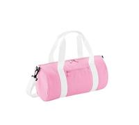 Generico Mini Barrel Bag Kapazität: 12 Liter Maße: 40 x 20 x 20 cm, Classic Pink/White, Seesack