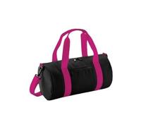 Generico Mini Barrel Bag Kapazität: 12 Liter Maße: 40 x 20 x 20 cm, Schwarz/Fuchsia, Seesack