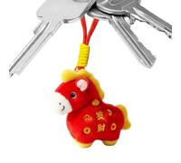 Genérico Plüschpferd - Puppen-Anhänger mit chinesischem Thema | Plüsch-Schlüsselanhänger | für Geburtstagsfeiern, Weihnachten, Neujahr und Frühling für Zuhause, Rucksack, Handtasche oder Handtasche