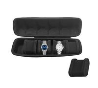 Genérico Reiseetui für Uhren, Reise-Uhrenhalter mit 5 Fächern und Display, harte Etuis für Ringe, Schmuck, Business, Haus, Büro, Geburtstag