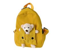 Generico Rucksack für Kinder, Kindergartenrucksack | 3D-Bärtasche für Mädchen, ideal für Ausflüge im Freien und Camping, gelb, riferimento alla descrizione