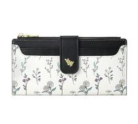 Genérico Schlanke Brieftasche, schlankes Blumenmuster, Kartenhalter aus weichem Material, für Arbeit, Reisen, Einkaufen, Dating, Fitnessstudio, und Ausflüge, Schwarz, Siehe die Beschreibung