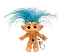Genérico Schlüsselanhänger Troll Vintage - Emaille 10 cm mit bunten Haaren | entzückender Anti-Verlust-Anhänger für Tasche und Schlüssel | Retro-Figur mit Cartoon-Motiv für Frauen und Mädchen | Set