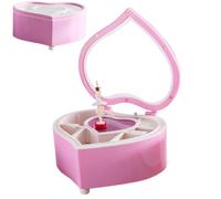 Generico Schmuckkästchen mit Musik - rotierende Ballerina, Vintage-Schmuckschatulle aus Holz mit Schublade, rosa Prinzessin, Geschenkbox mit wirbelnder Ballerina Melodie | Entzückend