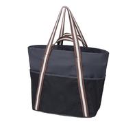 Genérico Strandtasche für Urlaub, Strandbekleidung, wasserdicht und wasserdicht, unverzichtbares Reisezubehör für Make-up, Flip-Flops, Handtücher, Telefone und Sonnenschutz, Schwarz , Consulte la