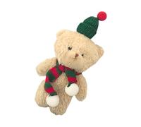 Generico Weicher Taschenanhänger | Weicher Bär aus Plüsch Sammeldekorationen | Rucksackanhänger Mit Schal Und Hut | Für Kinder Jungen und Mädchen Geburtstag Abschlussfeier Urlaub Reisen, braun, Fare