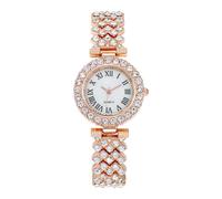 Générique - Armband aus Roségold - lässiger Strass, elegantes Mode-Accessoire, Schmuck für Damen | aus Strass in Roségold mit lässigem Design + Stoppuhrwerkzeug, Silber + Armband, Se référer au