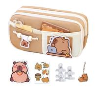 Générique Capybara Stifteetui, große Stifttasche, Capybara School Supplies, Zippered Pen Pouch, Capybara Pen Case, Wide Opening Pencil Case, Large Capacity Pouch, Capybara Charm Case, Single