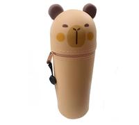 Générique Creative Capybara einziehbares Federmäppchen - Zippered School Organization | Reißverschluss einziehbare Form | Bunte Stifthalter Organizer für süße Soft Case, lustiges Design Kinder Schule