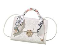 Générique Damen-Handtaschen, Umhängetaschen, Umhängetaschen, Umhängetaschen, elegante Muster, Party, Reisen, Damen und Mädchen, Modell Krokodil, weiß, Se référer au descriptif