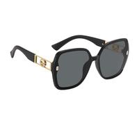 Générique Damen-Sonnenbrille, Retro, rechteckig, 14 x 14 x 5,7 cm, modisches Rahmendesign, leicht, bequem, UV400, Schutzbrille für Outdoor, Sport, Urlaub, Schwarz , Se référer au descriptif