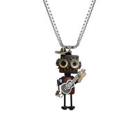 Générique Halskette Punk-Roboter | Halsschmuck aus Holz Vintage - Halskette Charme Mode - für Damen, Frauen, Modeliebhaber, Studenten, Kunstsammler, Musikfestivals, Themenpartys, Se référer au