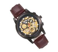 Générique Herren-Armbanduhr, mechanisch, Business-Stil, Lederarmband, Datumsanzeige, elegantes Design, modisches Accessoire, ideal für formelle und Freizeitkleidung, 40 mm Durchmesser, 50 g, , Se