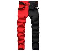 Générique Herren Jeans mit Bunter Collage, Jeans, Gabel Slim, Jeans, Breaking Hole, Stretch, Slim Jeans, Mehrfarbig 1, 32