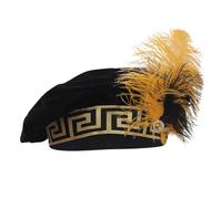 Générique Hut im Tudor-Stil für Männer - Flache Kopfbedeckung Vintage Mittelalter aus Samt für Verkleidung - Baskenmütze für Festival und Cosplay | für Show, Hochzeit, Theater, Festival