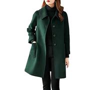 Générique Kaschmirmantel, lang, Damen, Winter, dick, langärmlig, knielang, Revers, A-Line, zweireihig, Parka, Cardigan, Slim, Overcoat, Wolljacke, Damen, Ag., 52