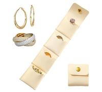 Générique Kleine Reise-Schmuckschatulle, Aufbewahrungstasche mit Schnalle, kompakte Reisetasche, tragbar - für Frauen und Mädchen, Ringe, Halsketten, Ohrringe, Armbänder