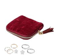 Générique Kleines Schmucketui für Reisen, kompaktes Etui mit Reißverschluss | Reise-Schmuckschatulle aus Flanell | für Halskette, Ring, Armband, Teenager, Mädchen, Freundin, Damen, Mutter, Urlaub