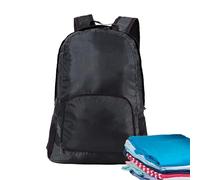 Générique Leichter Rucksack | Faltbare Reisetasche | Bedruckte Ragne-Tag-Packung | Kleine Schulter Sc Rucksack für Männer Frauen Camping, Schwarz , Beziehen Sie sich auf die Beschreibung, Siehe