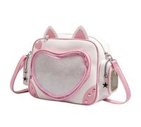 Générique Niedlicher Rucksack | Katze Multi-Compariments Umhängetasche - Reiserucksack für Damen, für Büro, Arbeit, Schule, Wandern, Wochenende, Picknick, Road Trip, Rosa, Se référer au