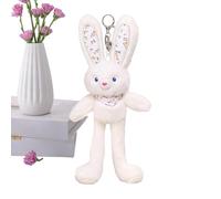 Générique Plüschtier Hase - weiches und niedliches Plüschtier | Schlüsselanhänger mit Hasenanhänger für Rucksack, Handtaschendekoration, Geburtstagsgeschenk, Reisegeschenk, Schule, Mini-Spielzeug in L