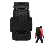Générique Ruck Saclepack - große Kapazität, wasserdicht, 80 l | STRY und langlebig Army Camping Rucksack, Gear im Freien, Wandern, Jagd, Trekking, Expedition, Schwarz, Beziehen Sie sich auf
