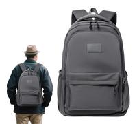 Générique Rucksack für Damen, Schulranzen, wasserdicht, grau, Siehe | Große Kapazität, Oxford-Stoff, Dokumententasche, Unisex, für Computer, Arbeit