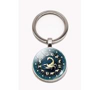 Générique Schlüsselanhänger, Sternzeichen Taschenschmuck + Karabiner als Geschenk (Skorpion), Grün, 6 x 3 cm