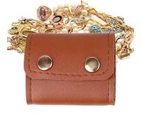 Générique Schmuckrolle für Reise | Faltbare Miniatur Tasche mit Verschluss | Reiseetui für Schmuck, für die Organisation von Halsketten, Ohrringen, Armbändern, Broschen, Schrank, Schublade und