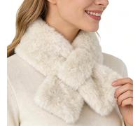 Générique Schneeschal, weicher und warmer Schal | flauschiger Schal | für Weihnachtsferien Reisen Tägliche Aktivitäten im Freien Skifahren, Wandern und Gehen, beige, Se référer au descriptif